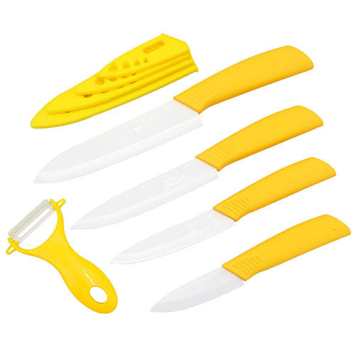 Brand top quality kitchen knife ceramic knife 3" 4" 5" 6" inch + peeler + Transparent Acrylic Stand kitchen set