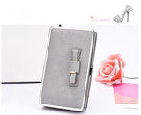New bow lunch box bag litchi pattern wallet the long section of the phone package Money bags women's wallet wallet-fem