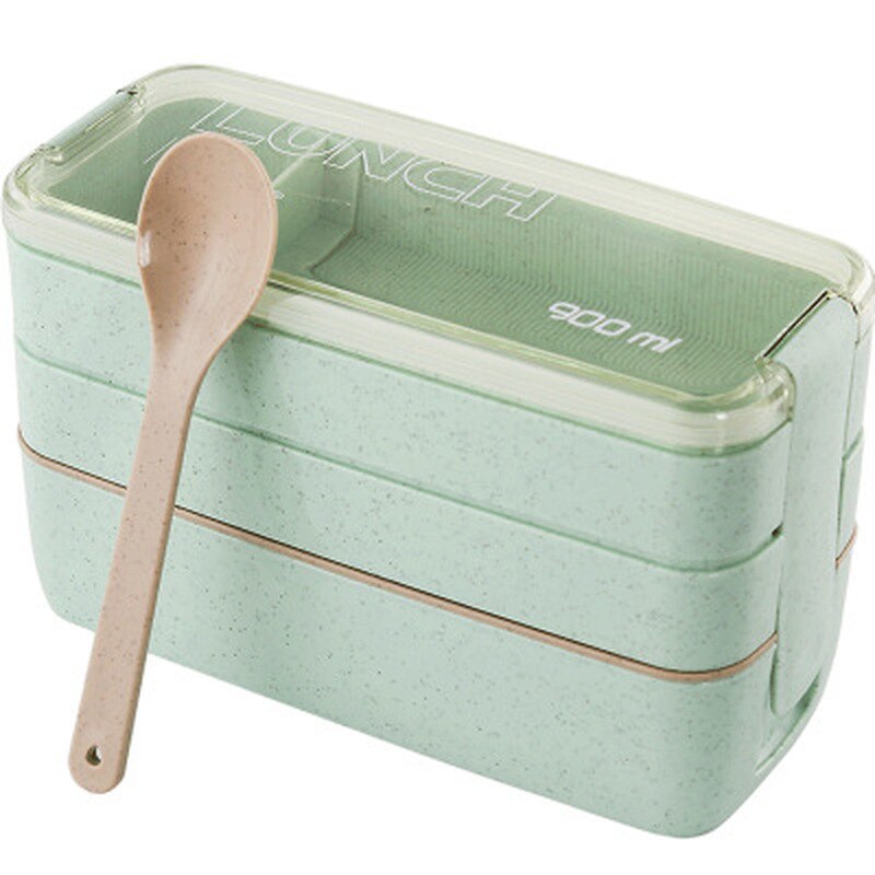 New Arrive 750ml Japanese Microwave Lunch Box Portable 3 Layer Bento Box Healthy Food Container Oven Dinnerware set