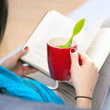 CJ049 Food-grade 1 pc Silicone & Stainless Steel Leaf Tea Leaf Strainer Herbal Spice Infuser Tea Filter