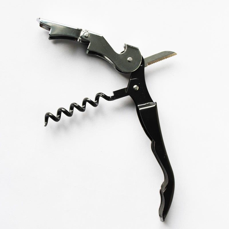 Convenient Wine Accessory Kit Gift Bottle Opener Drip Ring Corkscrew With Stopper Foil Cutter in Mahogany Box