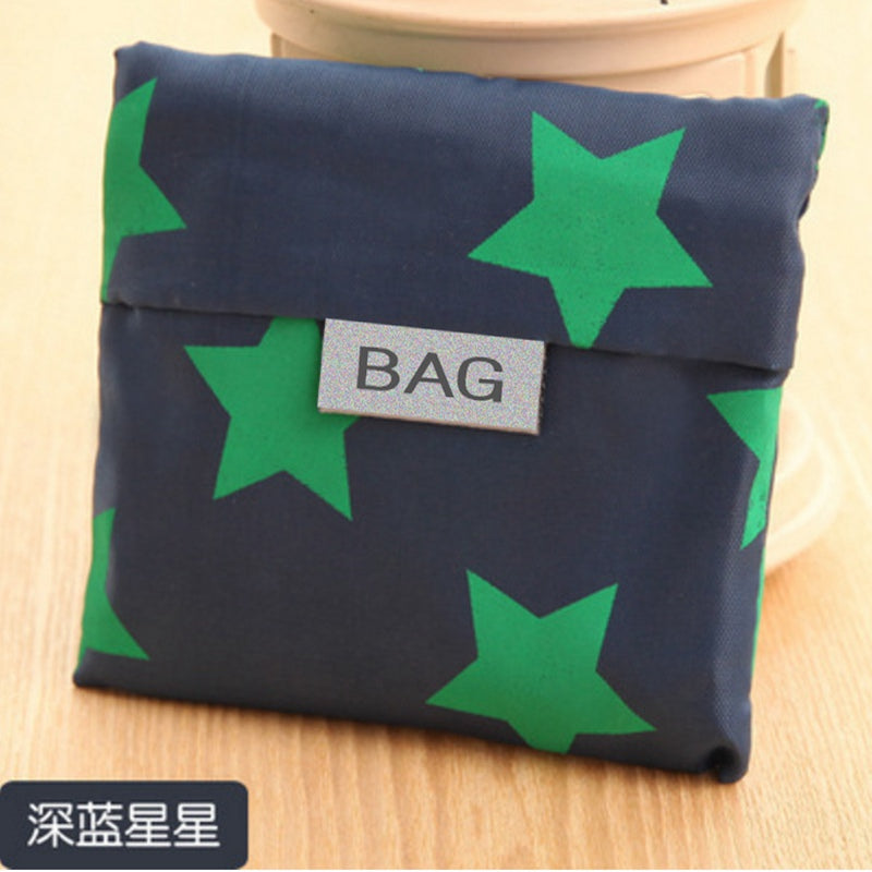 Fashion portable women shopping bag creative printing Oxford cloth folding Ladies bag Kitchen storage bags home accessories