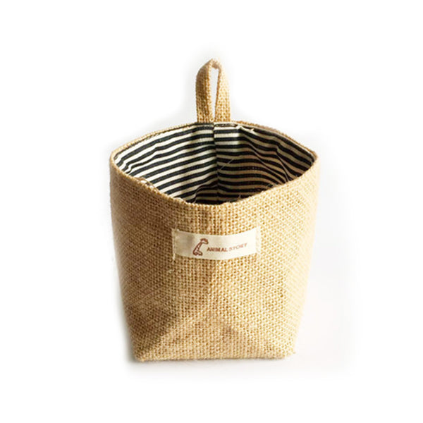 New Living Room Storage Sack Cloth bags Hanging Grocery Cloth Flowerpot Housing Basket
