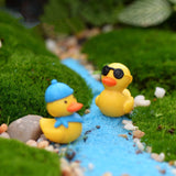 XBJ162 Mini 6pcs Traveling Ducks decoration supplies moss micro landscape deco  Garden deco Creative handicrafts