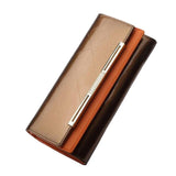 Women's Wallets Women Cowhide Leather Wallet Luxury Design Ladies Party Clutch Patent Leather Purses Long Card Holder