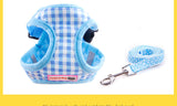 Adjustable Soft Breathable summer pet Dog Harness Vest and leash for small Dog Collar Cat Pet Dogs Leash running Chest Strap