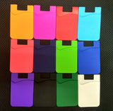 Business Credit Pocket Adhesive Fashion Women Men Cell Phone Card Holder ID Card Holder Slim Case sticker Bus Card