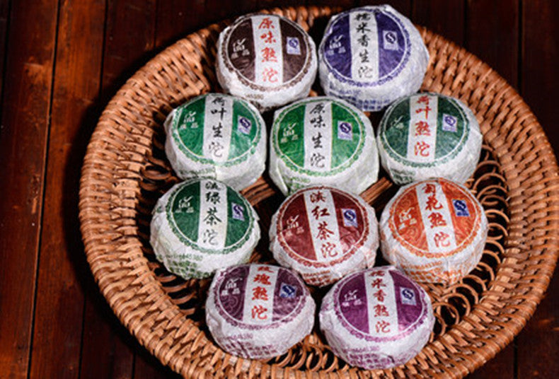 TemuTea Top Grade 10 Pcs Puerh Tea Chinese Raw and Cooked Pu-erh Tuocha Slimming Mini tea Main image