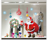 Creative Removable Santa Claus doubles PVC Wall Stickers Home Decorative Waterproof Wallpapers