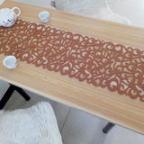 Rectangle Felt Table Runners Modern Hollow Out Table Runner Home Decoration TV Cabinet Table Runners for Wedding Decorations