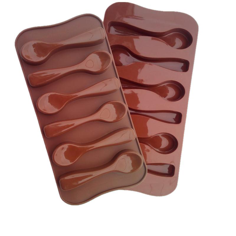 Spoons Shaped Chocolate Mold Food Grade Silicone Chocolate Mold Silicone Ice Trays Mould