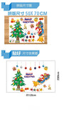 Creative personality Santa Claus PVC transparent film Christmas Wall Stickers Home Decorative Waterproof Wallpapers