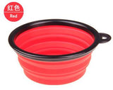 New Collapsible foldable silicone Pet dog bowl cat candy color outdoor travel portable puppy food container feeder dish on sale
