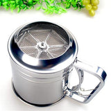 Newest Stainless Steel Mesh Flour Sifter Mechanical Baking Icing Sugar Shaker Sieve Tool Cup Shape