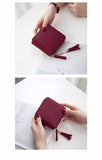 Hot Sale Square Women Coin Purses Holders Wallet Female Leather Tassel Pendant Money Wallets Hot Fashion Clutch Bag