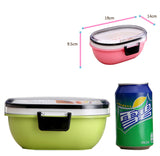 School Lunch Containers Plastic Oval Children Lunch Box for Food Double Tiers Portable Creative Containers for Food Storage