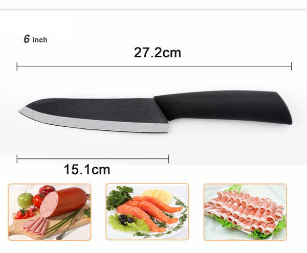 High quality brand black blade kicthen ceramic knife set 3" 4" 5" 6"inch+peeler+Acrylic Holder/stand Chef Kitchen knife