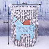 Folding Laundry Storage Basket for Toys Geometry Storage Barrel Standing Clothing Storage Bucket Laundry Organizer Holder Pouch