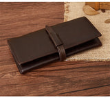 Long business and leisure hand holding High-quality cow leather multi-card purse Genuine Leather men's wallet