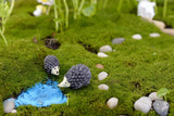 XBJ100 Mini 5pcs Hedgehog mother and little hedgehog decor supplies moss micro landscape deco  Garden deco Creative handicrafts