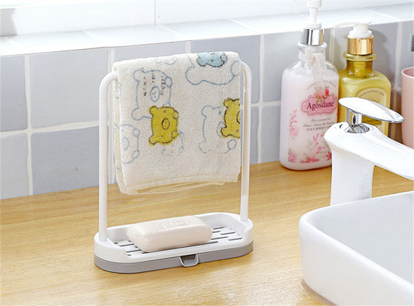 Kitchen Countertops Storage Racks Dust Sheets Dish Drain Shelfs Free Punch Towels Cloth Sheets Rag Racks