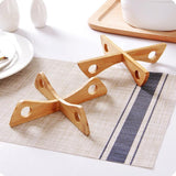 Tray Rack Detachable Wood Table Mat Kitchen Pot Heat Insulated Cooling Dish Potholders Gadget Holder CF-51