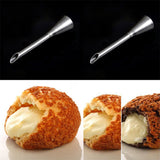Stainless Steel 1 pc Puff Nozzle Tip Long Cake Decorating Tip Sugar Craft Icing Piping Pastry Tips Puff Syringe Machine
