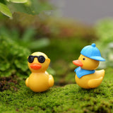 XBJ162 Mini 6pcs Traveling Ducks decoration supplies moss micro landscape deco  Garden deco Creative handicrafts