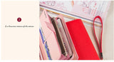 High-capacity candy-colored zipper wallet High quality Leather Handbag button Cross-shaped long section Wallets