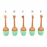 Funny Hand Gestures Tea Infuser Black Tea Strainer FDA Grade Silicone Loose Leaf Herbal Spice Holder Tea Brewing Tools
