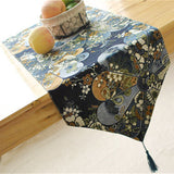BZ393 Japanese elegant linen table runner wind retro coffee table restaurant decoration flag