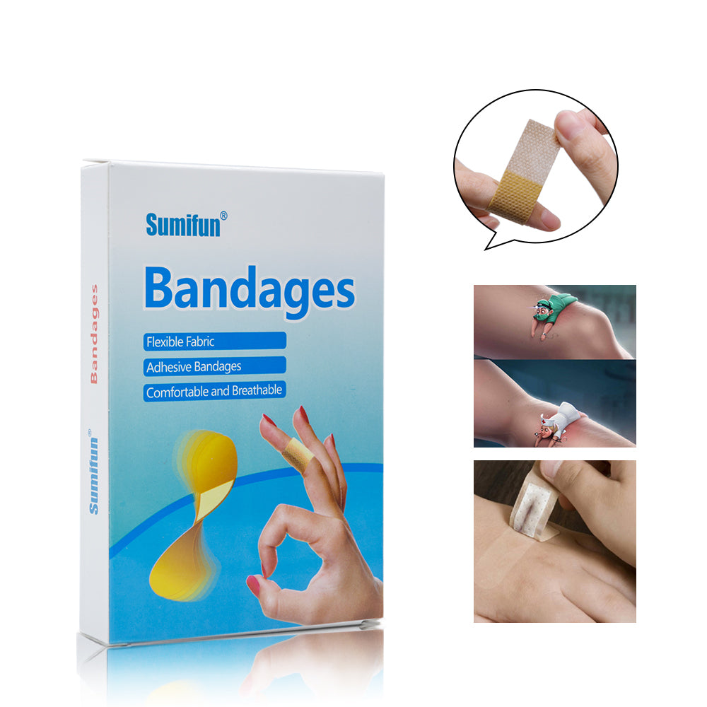 100Pcs Band Aid First Aid Bandage Medical Adhesive Plaster Strips Wound Dressings Sterile Hemostasis Stickers