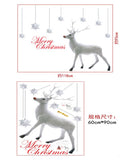 Creative Removable Christmas window deer Wall Stickers Home Decorative Waterproof Wallpapers