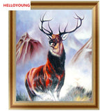 DIY 5D Partial Diamond Embroidery Deer Leader Diamond Painting Cross Stitch Kits Diamond Mosaic Home Decoration