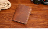 New high quality Cow wallet  leather casual handmade Money wallet retro fashion crazy horse leather simple  men's wallet