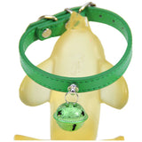 1Pcs Adjustable PU leather Dog Collar Cat Pet Cute With Bell no sound Puppy Kitten Collar dog leather for small animals