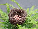 XBJ037 Mini Egg Resin Quail Eggs 12pcs Pigeon Eggs Simulation Mini Bird Egg Dollhouse Moss Micro Landscape Ornaments