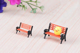 XBJ041 Park bench 1 pc child seat recliner moss micro landscape ornaments and more meat and more meat jewelry Creative Decorat