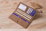 Fashion buttons ultra-thin young High quality PU clutch leather Multi-functional soft leather men's wallet