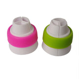 Icing Piping Pastry Bag Nozzle Converter Adaptor Tri-color Cream Coupler Cake Decorating Tools Cupcake Fondant 3 Holes