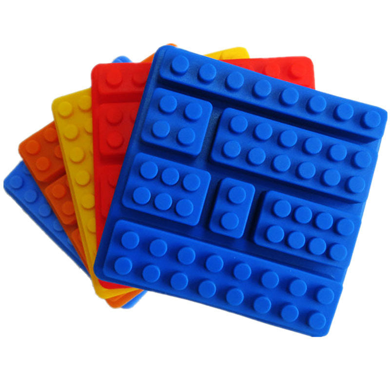 Creative Food-grade Silicone Cake Moulds Building Bricks Lego Robot Silicone Chocolate Mold Ice Cube Tray Main image
