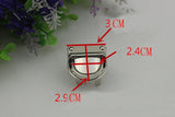 3x3cm Metal Handbag Clasp Turn Lock Buckle Bag Accessories Twist Lock for DIY Bag Purse Hardware Closure New 4 Color
