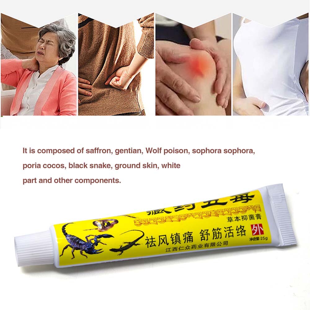 Pain Relief Ointment 100% Original Herbal Cream For Rheumatoid Arthritis Joint Muscle Rub Medical Plaster Health Care 1Pcs Main image