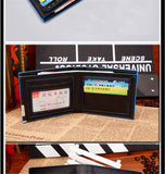 Korean hit color High quality PU leather clutch Short wallet color purse money clamps purse for men