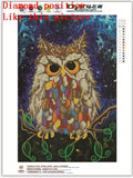 DIY 5D Partial Diamond Embroidery Owl Round Diamond Painting Cross Stitch Kits Diamond Mosaic Home Decoration