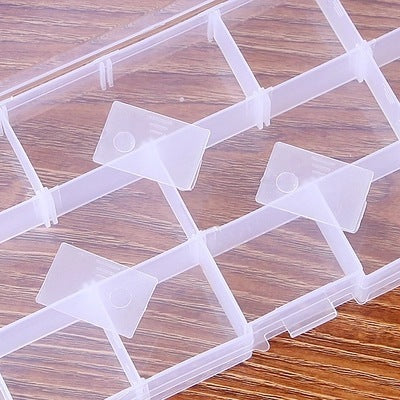 Practical Adjustable 10/15/24 Compartment Plastic Storage Box Jewelry Earring Bead Screw Holder Case Display Organizer Container Secondary image