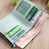 NEW women wallet small Embroidery Zipper Short Wallet Female Coin Purse Card Holders Handbag carteira feminina