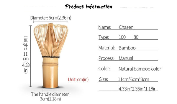 Japanese Ceremony Bamboo Matcha Practical Powder Whisk 80 100 Coffee Green Tea Brush Chasen Tool Grinder Brushes Tea Tools