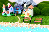 XBJ041 Park bench 1 pc child seat recliner moss micro landscape ornaments and more meat and more meat jewelry Creative Decorat