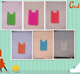 Business Credit Pocket Adhesive Fashion Women Men Cell Phone Card Holder ID Card Holder Slim Case sticker Bus Card